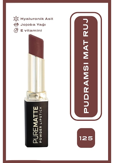 Pure Matte Powder Lipstick No: 125 - Pudralı Mat Ruj Çok Renkli