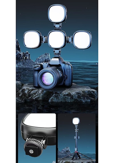 Şarjlı Rgb Led Selfie Video Kamera Işığı Tripod Uyumlu Ve Mandall