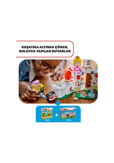 LEGO® Super Mario™ Peach’in Kalesi’nde Roy ile Savaş 71435 - 7 Yaş ve Üzeri Çocuklar için Yaratıcı Oyuncak Yapım Seti (738 Parça)
