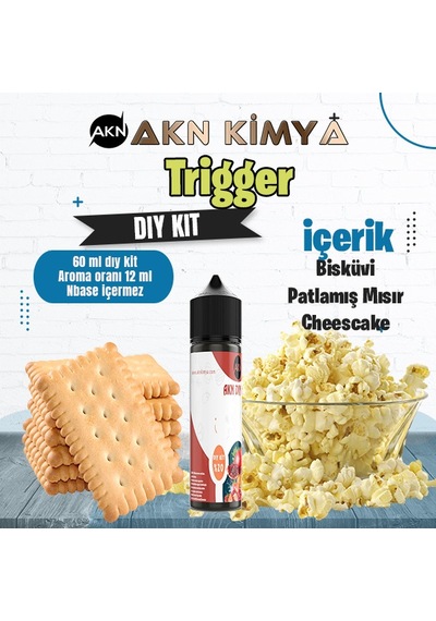Trigger Dıy Kit Bisküvi Patlamış Mısır Gıda Aroması %20 Oranda Aroma İçerir Hazır Değildir 60 Ml