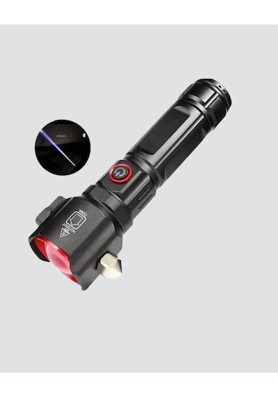 Usb Şarjlı Çok Amaçlı El Feneri Çekiçli Pusulalı Diğer