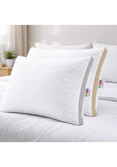 Couple Pack Klimalı Yastık 2 Adet - Çift Yastığı - Klimalı Yastık - Daycool Serisi Beyaz