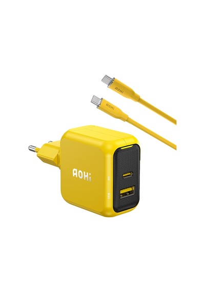 Magcube 67w 2 Portlu Şarj Adaptörü, 140w 1m Pd 3.1 480mbps Süper Hızlı Şarj/data Kablosu Seti