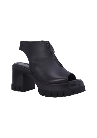 Albishoes Albini 2610911 Hakiki Deri Kadın Topuklu Sandalet Siyah