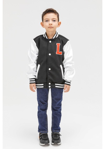 Benitto Kids Benittokids Erkek Çocuk Mevsimlik Kaşe Kolej Mont 51299 Siyah