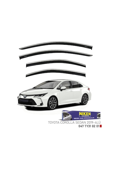Niken Toyota Corolla Cam Rüzgarlığı Kromlu 2019+ Niken 047 Ty31 02 01