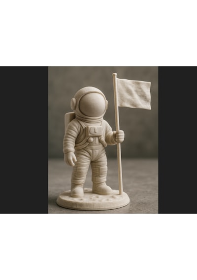 Astronot Beyaz Pla Doğal Malzeme Oyuncak 13cm Balık