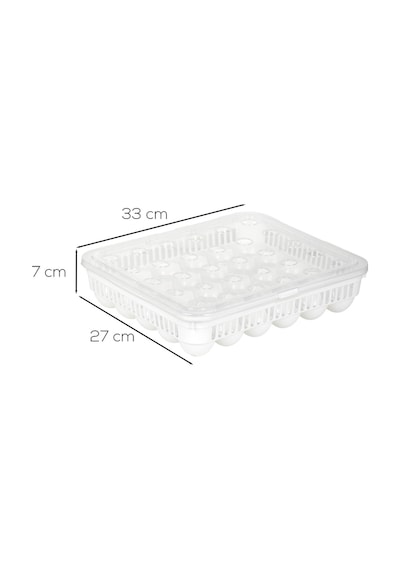 Porsima Vc-724 Peggy 30 Bölmeli Kapaklı Yumurta Kutusu Yumurtalık Buzdolabı Organizeri Saklama Kabı Beyaz