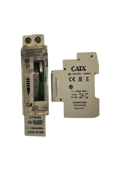Cata Ct-9184 16 Amper Rezerveli Zaman Saati Cata Siyah