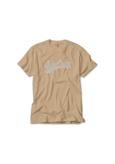 West Coast Customs Text Krem Tişört Krem