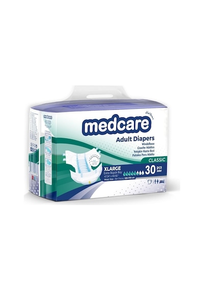 Medcare Classic Yetişkin Hasta Bezi XL 4 x 30'lu