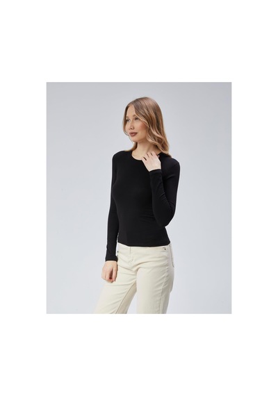 Virago 2'li Soft Cotton Yuvarlak Yaka Uzun Kol Bluz/body Siyah - 687153497 Siyah - 687153497 Siyah