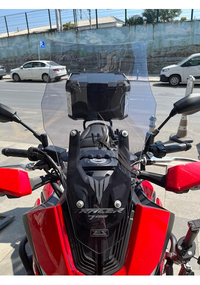 2020-24 Yamaha Tracer 700 Uzun Ön Cam Açık Füme Zeus 52cm 4mm Mt700 Açik Füme