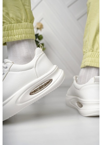 Nesilshoes Nesil Shoes Dvm 5750 Beyaz Havalı Taban Kadın Sneakers