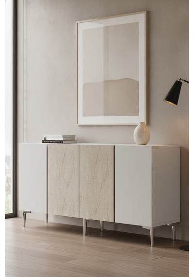 Ka1524bts Poli Konsol Ve Tv Sehpası Beyaz-traverten-silver 150cm Beyaz - Traverten - Gümüş Ka1524bts Poli Konsol Ve Tv Sehpası Beyaz-traverten-silver 150cm Beyaz - Traverten - Gümüş