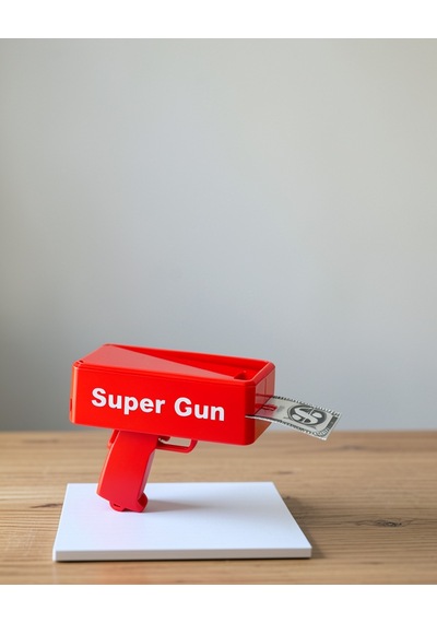 Super Money Gun Dolar Atma Makinası Para Fırlatma Tabancası Yetişkin