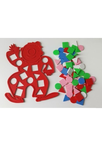Eğitici Geometrik Şekiller - Renkli Şekil Eşleştirme - Zeka Geliştirici Çocuk Puzzle - Kırmızı