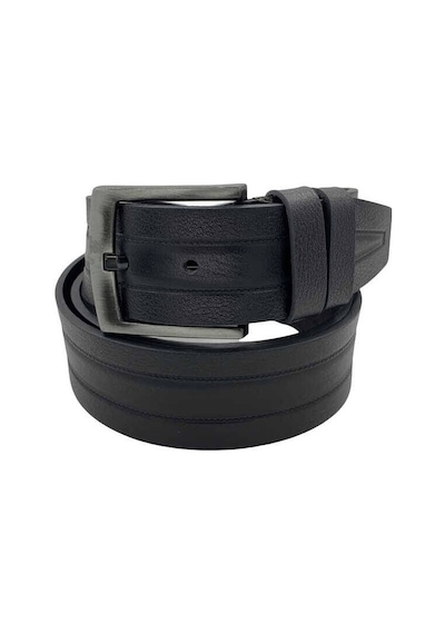 Süzer Deri Siyah Hakiki Deri Desenli 4.5 Cm.lik Spor Kot Kemer Tek Katmanlı Manda Derisi - 500-61-22k-e 001