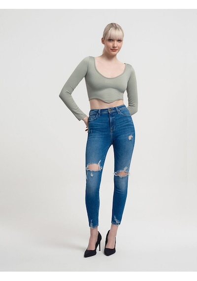 LOFT Natalie Skinny Fit Kadın Pantolon Lf2034315 Q1.v1 Denim