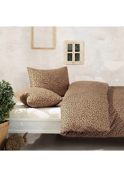 Coté Blanc Leopar %100 Pamuk Battal Boy Nevresim Takımı Leopar