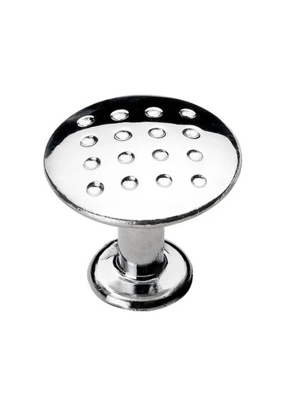 Badem10 Noktalı Düğme Çekmece Dolap Kapak Kulpu Kulbu Krom Daire Kulp