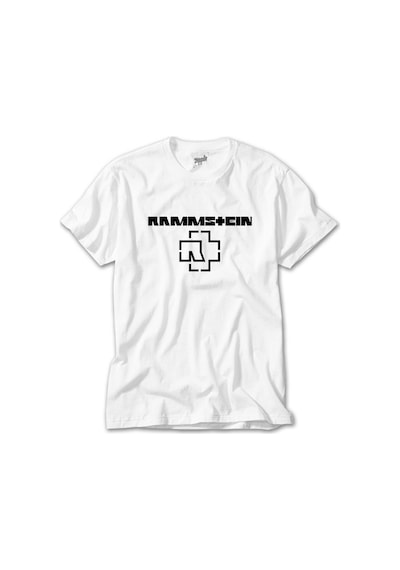 Rammstein Logo 5 Beyaz Tişört Beyaz