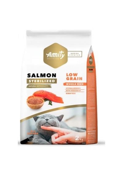 Amity Super Premium Somonlu Düşük Tahıllı Kısırlaştırılmış Yetişkin Kedi Maması 2 Kg