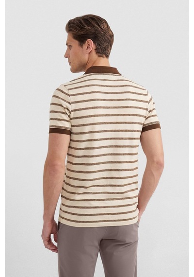 İntersivin Polo Yaka Erkek T-shirt Sd-08 Kahverengi