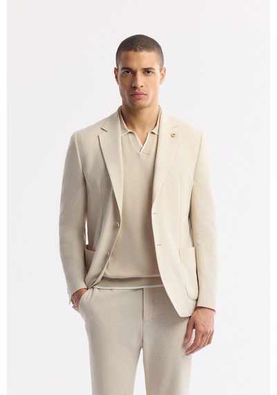 Avva Erkek Taş Mono Yaka Viskon Karışımlı Hafif Bi-stretch Blazer Comfort Slim Fit Ceket A51y4006 Avva Erkek Taş Mono Yaka Viskon Karışımlı Hafif Bi-stretch Blazer Comfort Slim Fit Ceket A51y4006