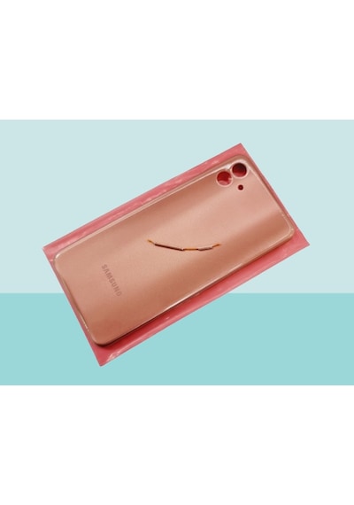 Tkgz  Samsung Uyumlu Galaxy A04 Full Kasa Arka Kapak Batarya Kapağı - Gold Çok Renkli