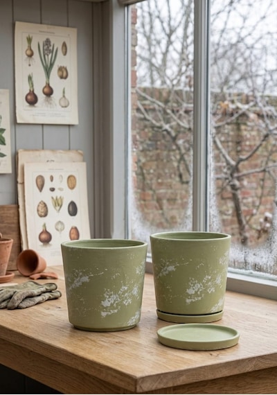 Söğüt Yeşili Drenaj Delikli 2 Li Seramik Saksı Kalemlik,fırçalık,masa Organizeri / Modern Dekoratif El Yapımı Tasarım 12 Cm 12 X 12cm Söğüt Yeşili Drenaj Delikli 2 Li Seramik Saksı Kalemlik,fırçalık,masa Organizeri / Modern Dekoratif El Yapımı Tasarım 12 Cm 12 X 12cm