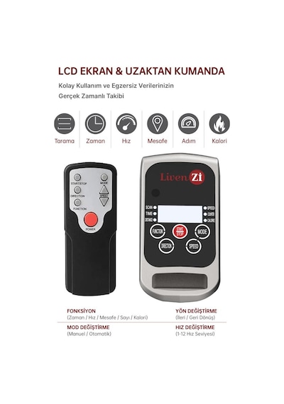 Livenzi Fit Eliptik Kondisyon Bisikleti Egezersiz Ve Ayak Masaj Aleti Siyah