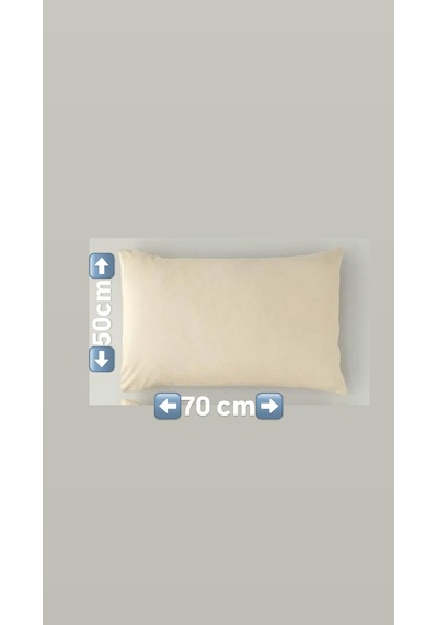 50x70cm 2adet %100 Cotton Yastık Kılıfı Krem
