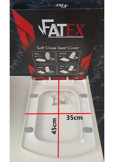 Fatex Kare Slım Soft 35 X 45 Cm Yavaş Kapanan Plastik Klozet Kapağı Diğer