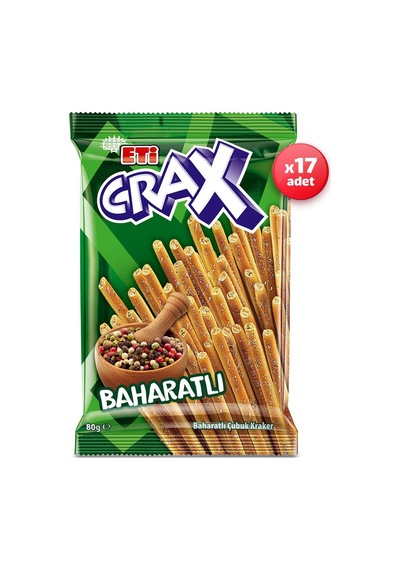 Crax Baharatlı Çubuk Kraker 80 G X 17 Adet Diğer