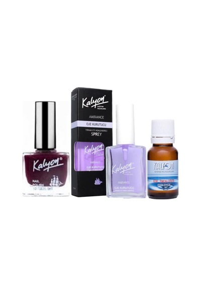 Kalyon Oje 307 + Oje Kurutucu Sprey 17 ML + Oje Çözücü