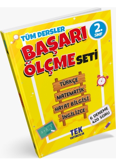 2.sınıf Tüm Dersler Başarı Ölçme Seti - 6 Deneme Sınavı - 420 Soru