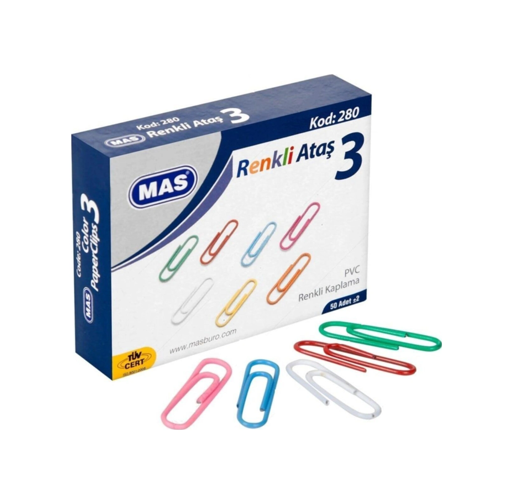 280 Pvc Kaplı 28mm Renkli Ataş