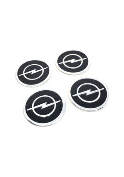 Jant Göbeği Arma Opel Uyumlu 55Mm Alü. Yapıştırma 4Lü Set Siyah