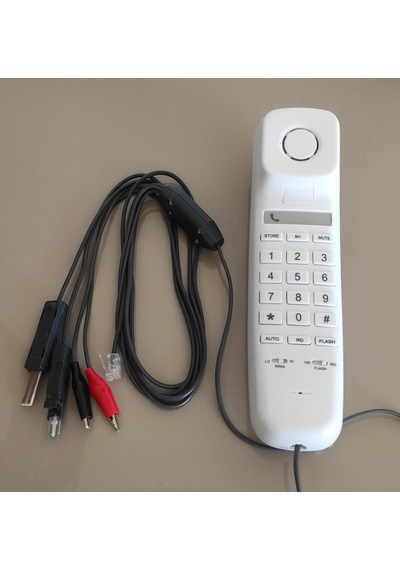 Karel Test Ve Muayene Telefonu Beyaz Füme Kesmeli Kesmesiz Test Kablolu