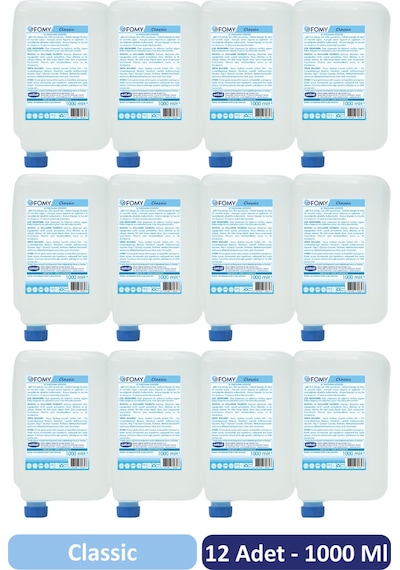 Fomy Klasik El Temizleme Köpük Sabun 12 x 1 L