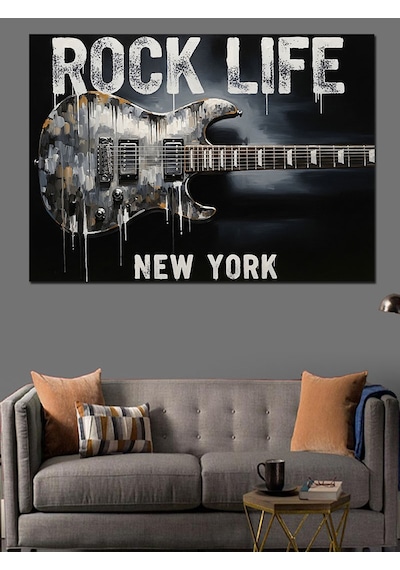 Rock Hayat New York Dekoratif Kanvas - Mdf Ahşap Tablo