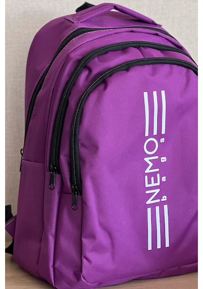 Nemo Bags Unisex Mor Sırt Çantası Büyük Boy Okul Spor Çantası