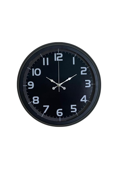 Midnight Black 40 Cm Metal Duvar Saati Çok Renkli