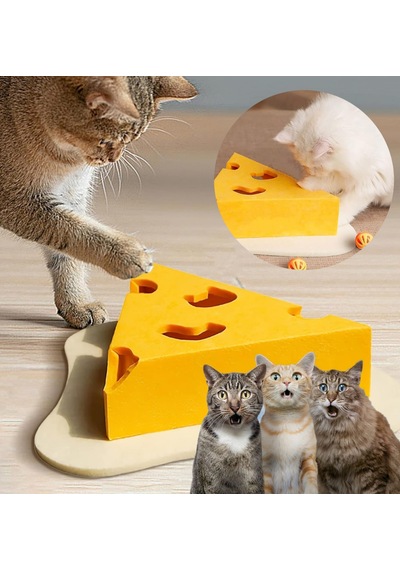 Cat Butler Eğitici Kedi Oyuncağı Peynir Dilimi Tasarımlı Etkileşimli Zeka Oyuncağı