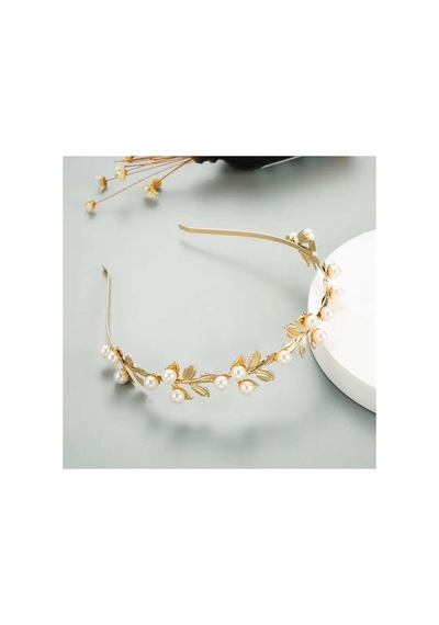 So-much Yaprak İnci Detaylı Helen Tacı Saç Bandı Gold İnci Çiçek - 559929638 Gold İnci Çiçek - 559929638 Gold İnci Çiçek