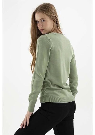 Fashion Friends Kadın Bisiklet Yaka Kazak 23k0245k1 Çağla Çağla Yeşili Fashion Friends Kadın Bisiklet Yaka Kazak 23k0245k1 Çağla Çağla Yeşili