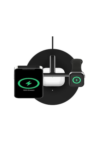 Belkin Wız009vfbk-v2 Boostcharge Pro 3in1 Qi2 15w Magsafe Şarj Standı - Siyah