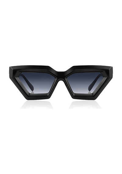 Uv400 Koruyucu Unisex New Cat Eye Güneş Gözlüğü Siyah Model 1076 Çok Renkli