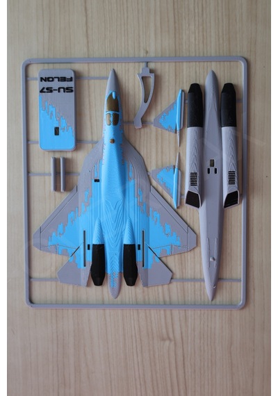 Su-57 Yapboz Uçak Modeli Ve Standı Bir Arada - Evde Kurulum İçin Özel Tasarım - 857467830
